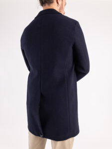BERNA Cappotto lungo con bottoni 233079 Blu8