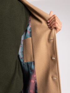 BERNA Cappotto lungo con bottoni 233079 Cammello (1)