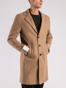 BERNA Cappotto lungo con bottoni 233079 Cammello (10)