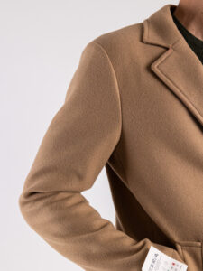 BERNA Cappotto lungo con bottoni 233079 Cammello (5)