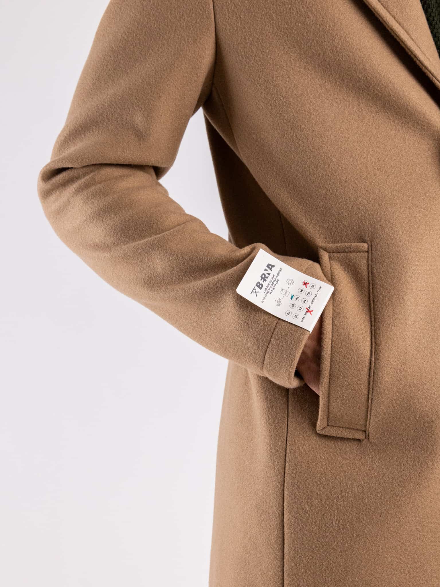 BERNA Cappotto lungo con bottoni 233079 Cammello Prezzo 0 00