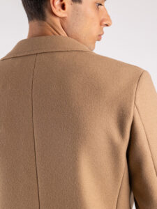 BERNA Cappotto lungo con bottoni 233079 Cammello (8)