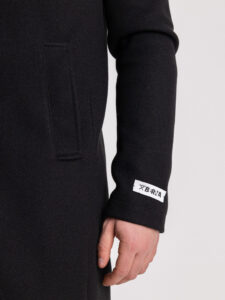 BERNA Cappotto lungo con bottoni 233079 Nero3