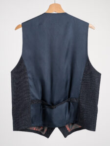 BERNA Gilet da abito in microfantasia 233173 Blu (4)