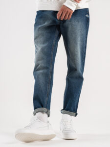 BERNA Jeans slavato senza rotture 233092 Blu (2)