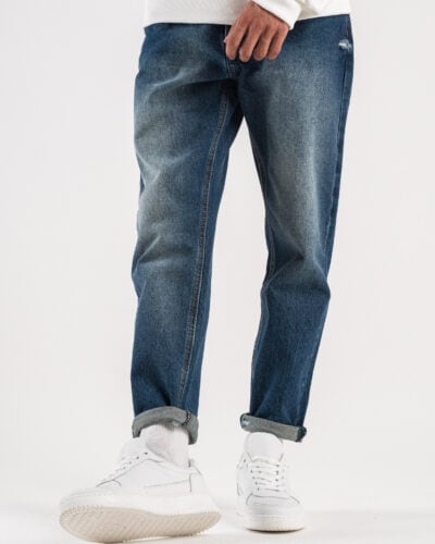 BERNA Jeans slavato senza rotture 233092 Blu 2 Nuovi Arrivi