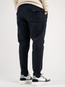 BERNA Pantalone basico invernale con pences 233194 Blu (1)