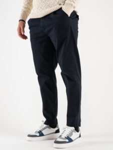 BERNA Pantalone basico invernale con pences 233194 Blu (2)
