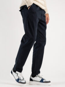 BERNA Pantalone basico invernale con pences 233194 Blu (4)