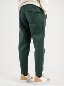 BERNA Pantalone basico invernale con pences 233194 Verde Bottiglia (1)