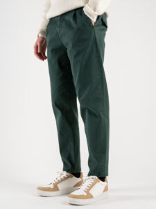 BERNA Pantalone basico invernale con pences 233194 Verde Bottiglia (3)