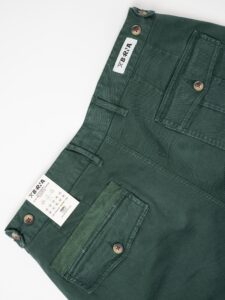 BERNA Pantalone basico invernale con pences 233194 Verde Bottiglia (6)