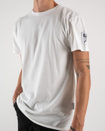 BERNA T shirt basica con patch logo sulla manica 233133 Panna 3 Nuovi Arrivi