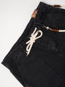 BL11 Pantalone work con coulisse, bottone in vita e catenella removibile BULL Nero (2)