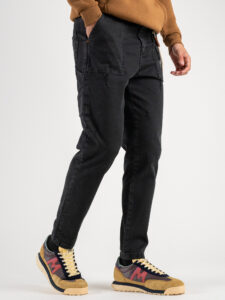 BL11 Pantalone work con coulisse, bottone in vita e catenella removibile BULL Nero (6)