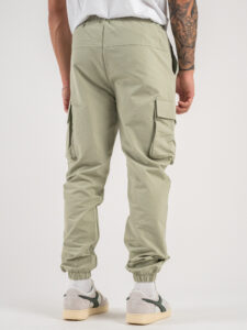 Coordinato camicia pesante con zip e bottoni + pantalone cargo DK16 Salvia12