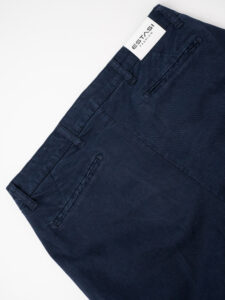 ESTASI Pantalone chinos invernale con risvolto made in Italy DETROIT Blu (5)