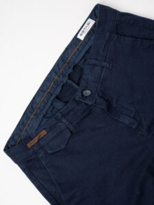 ESTASI Pantalone chinos invernale con risvolto made in Italy DETROIT Blu (6)