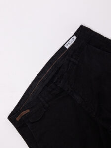 ESTASI Pantalone chinos invernale con risvolto made in Italy DETROIT Nero (6)