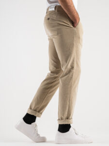 ESTASI Pantalone invernale morbido con pences in velluto made in Italy NEW YORK Beige (5)