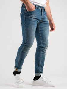 GIANNI LUPO Jeans skinny lavaggio medio, slavato e con piccole graffiature GL6190Q Blu (4)