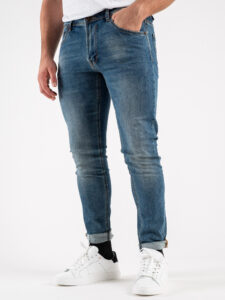 GIANNI LUPO Jeans skinny lavaggio medio, slavato e con piccole graffiature GL6190Q Blu (7)