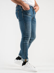 GIANNI LUPO Jeans skinny lavaggio medio, slavato e con piccole graffiature GL6190Q Blu (8)