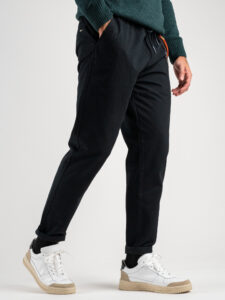 GIANNI LUPO Pantalone con coulisse in vita CARROT GL5109BD Nero (3)