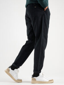 GIANNI LUPO Pantalone con coulisse in vita CARROT GL5109BD Nero (4)