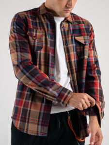 IMPERIAL Camicia a quadri con colletto e tasche frontali C6407I146 RossaBlu (4)