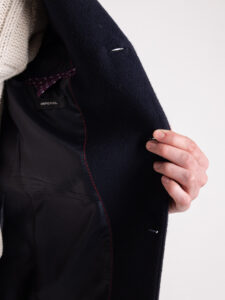 IMPERIAL Cappotto basico con scollo a v K6470AD002 Blu (3)