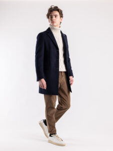 IMPERIAL Cappotto basico con scollo a v K6470AD002 Blu (5)