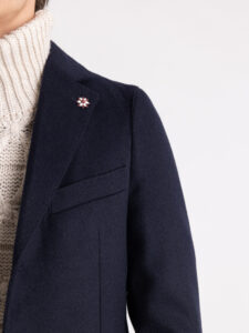 IMPERIAL Cappotto basico con scollo a v K6470AD002 Blu (6)