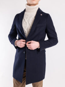 IMPERIAL Cappotto basico con scollo a v K6470AD002 Blu (8)