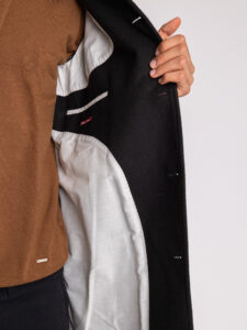 IMPERIAL Cappotto con colletto, tasche e cintura in vita K6405B1055 Nero (1)