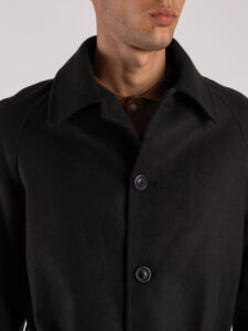 IMPERIAL Cappotto con colletto, tasche e cintura in vita K6405B1055 Nero (4)