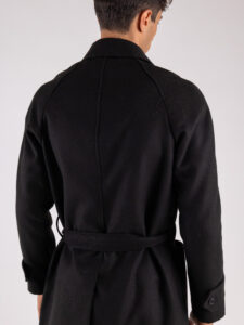 IMPERIAL Cappotto con colletto, tasche e cintura in vita K6405B1055 Nero (7)