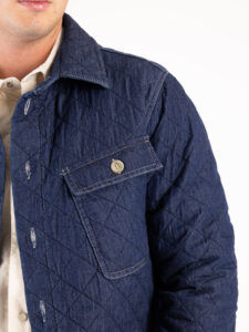IMPERIAL Giubbino trapuntato effetto jeans con colletto,bottoni e tasconi K778GC06CH Blu Denim2