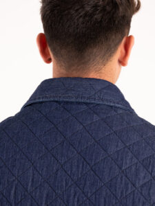 IMPERIAL Giubbino trapuntato effetto jeans con colletto,bottoni e tasconi K778GC06CH Blu Denim5