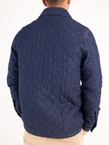 IMPERIAL Giubbino trapuntato effetto jeans con colletto,bottoni e tasconi K778GC06CH Blu Denim7