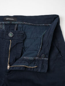 IMPERIAL Pantalone chinos in cotone pesante P640314290 Blu (7)