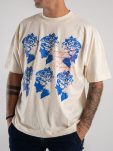 INDEPENDENT REPUBLIC T-shirt boxy fit in cotone organico con stampa statua INDEPENDENT Natural (2)