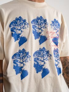 INDEPENDENT REPUBLIC T-shirt boxy fit in cotone organico con stampa statua INDEPENDENT Natural (3)