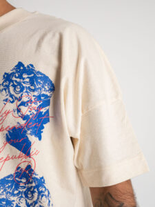 INDEPENDENT REPUBLIC T-shirt boxy fit in cotone organico con stampa statua INDEPENDENT Natural (5)
