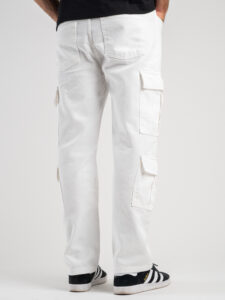 Jeans tasconato con gamba morbida PT266 Bianco (1)