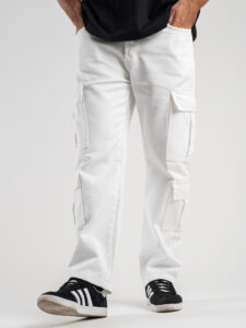Jeans tasconato con gamba morbida PT266 Bianco (2)