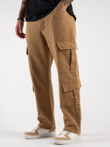 Jeans tasconato con gamba morbida PT266 Cammello (2)