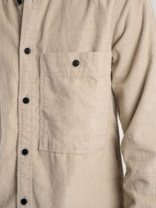 ONLY&SONS Camicia in velluto con colletto e tasca frontale NEW TERRY 22026296 Silver Lining (1)