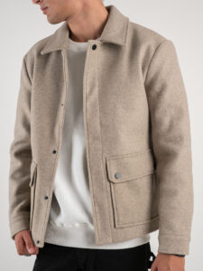 ONLY&SONS Cappotto corto con tasche frontali CONNOR 22025735 Silver LiningMelange (3)
