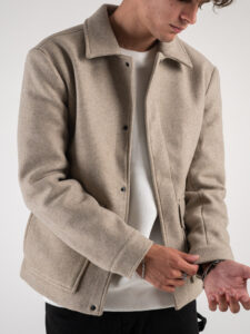 ONLY&SONS Cappotto corto con tasche frontali CONNOR 22025735 Silver LiningMelange (4)
